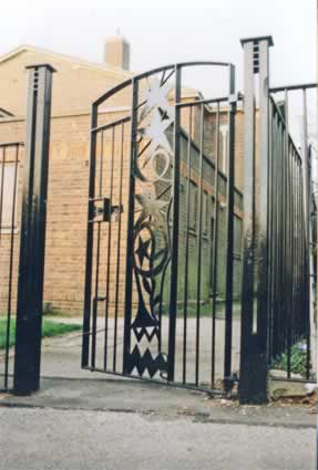 Wrought Iron Church Gates, Side Entrance.
